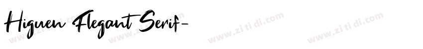 Higuen Flegant Serif字体转换